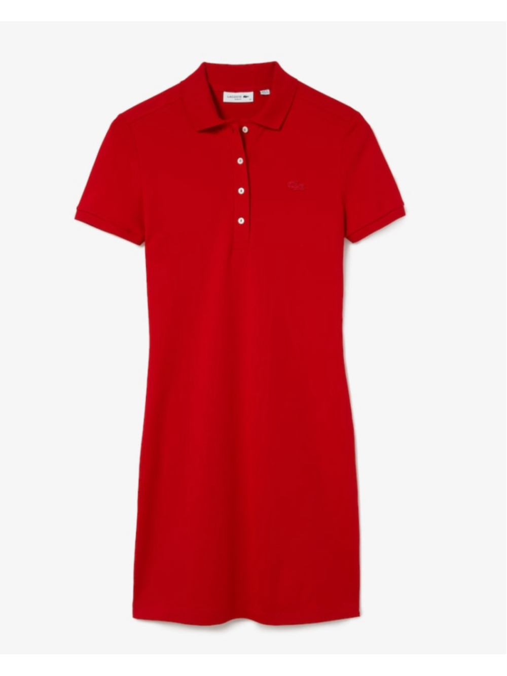 Lacoste Women's Slim Fit Stretch Mini Piqué Polo Dress Size 40 Medium Preppy